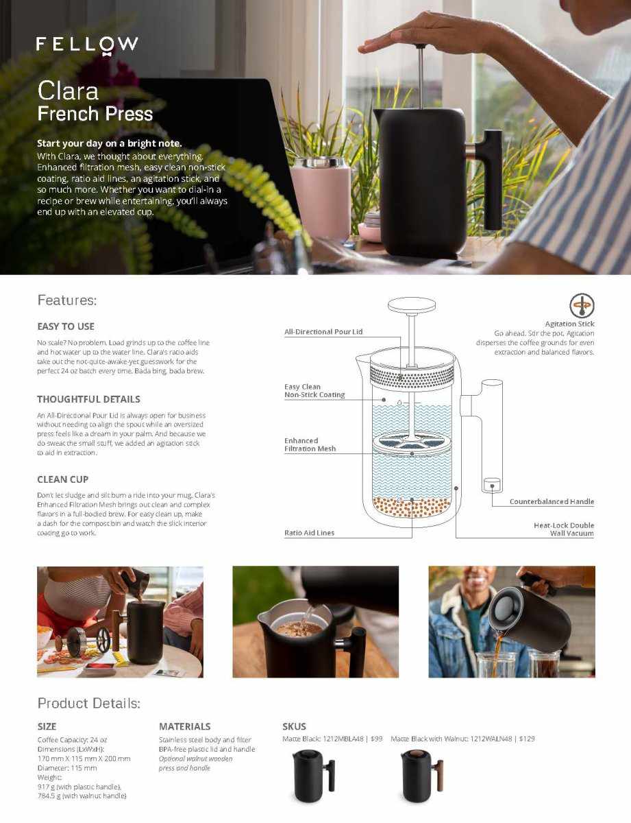 Fellow Clara - French press