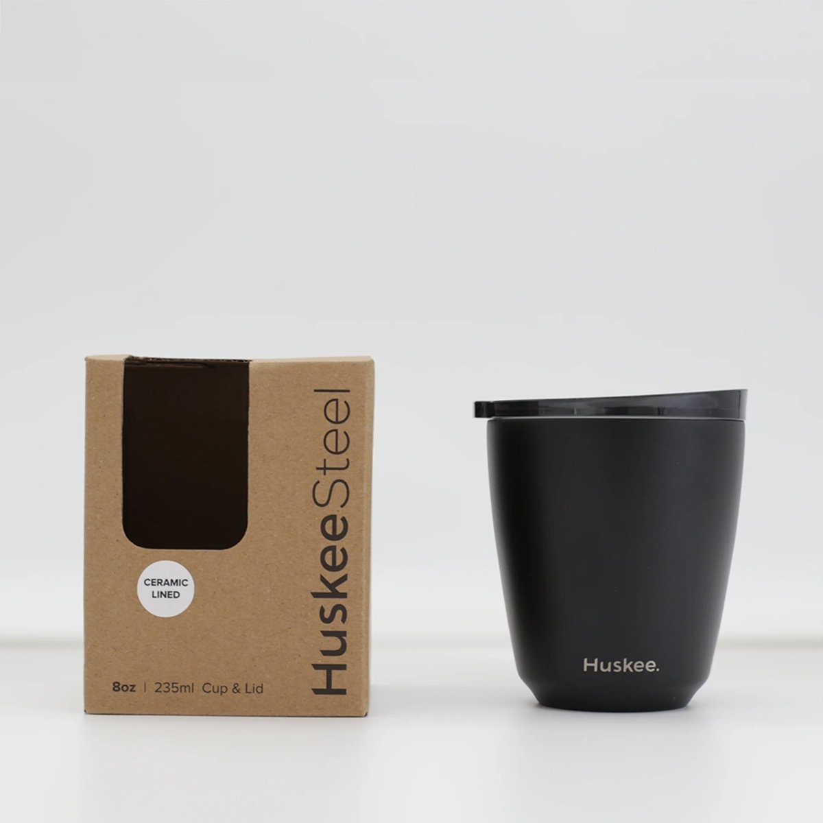 Huskee Stolen mug 235 ml – sustainable coffee cup in black