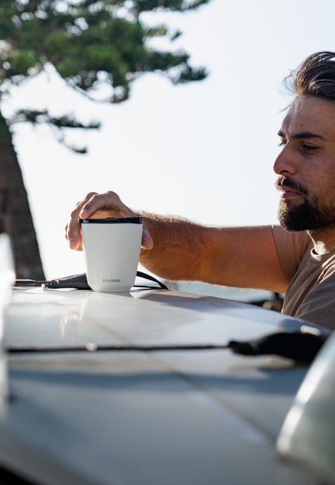 Huskee Stolen mug 235 ml – sustainable coffee cup in white
