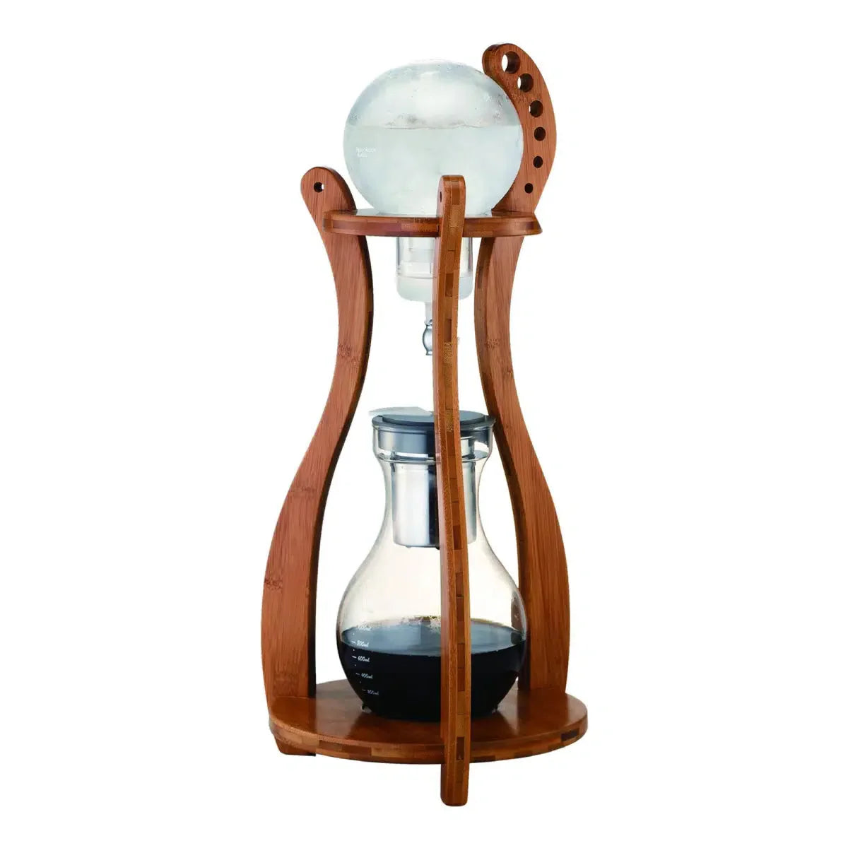 Cold water pitcher with wooden stand - 10 cups
