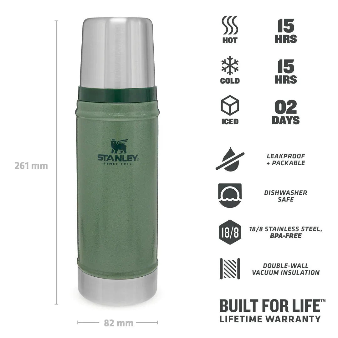 Thermos Hammertone Green 0.47L - Stanley