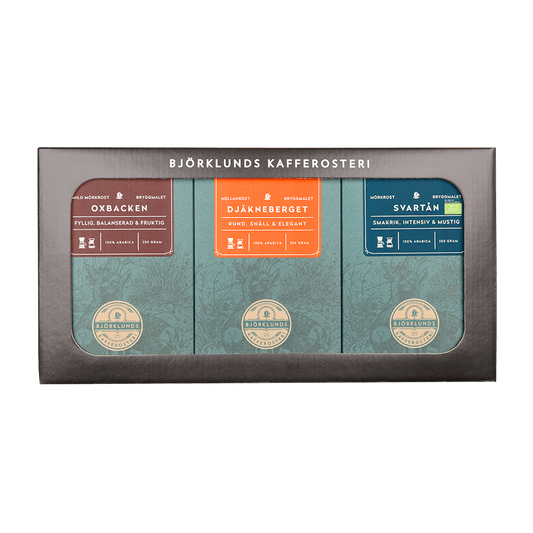 Björklund's Coffee Box – 3 x Ground coffee in gift packaging