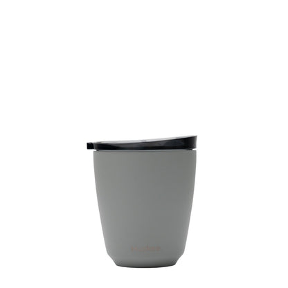 Huskee Steal mug 235 ml – sustainable coffee cup in stainless steel