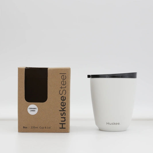 Huskee Stolen mug 235 ml – sustainable coffee cup in white