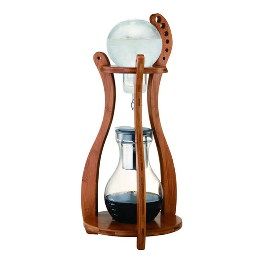 Cold water pitcher with wooden stand - 10 cups
