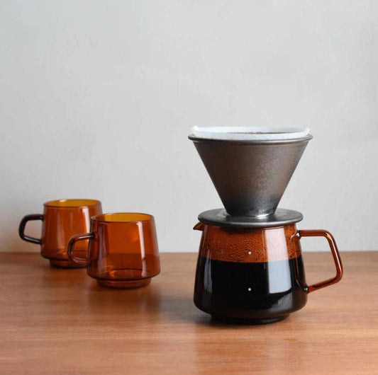 Kinto Sepia Amber glass jug - 600 ml