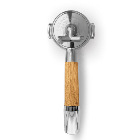 Heavy Hybrid Portafilter in wood - 58 mm (E61 / LM)