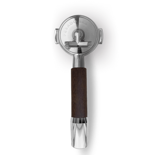 Heavy Hybrid Portafilter in wood - 58 mm (E61 / LM)
