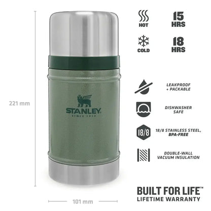 Thermos Food Jar Hammertone Green 0.7L