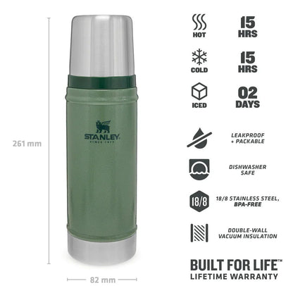 Thermos Hammertone Green 0.47L - Stanley