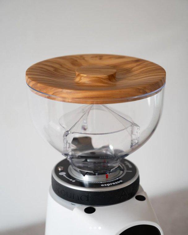 Wooden lid for Fiorenzato Allground grinder