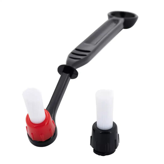 Angled cleaning brush